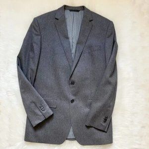 Banana Republic Monogram Gray Tolegno 1900 Wool Cashmere Blend 2-Button Blazer